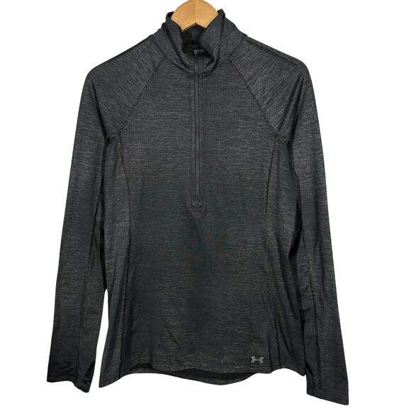 Under Armour Half Zip Pullover Top Athletic Casual Sport Black - M - Picture 1 of 4